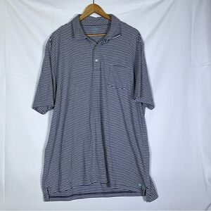 Peter Millar Polo Shirt Men's Sz XL‎ Striped Clover Valley Golf Club